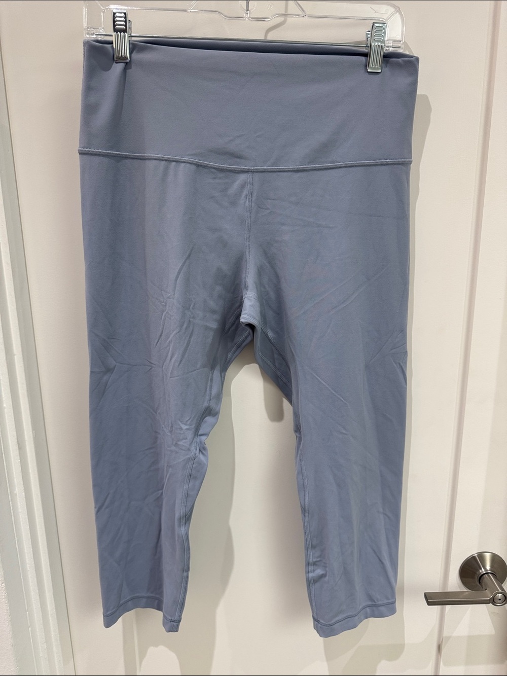Lululemon Size 12 High-Waist Capri Leggings in Dusty Blue